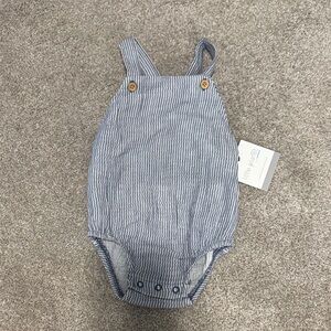 Blue Striped Baby Romper